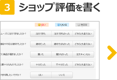 3 ショップ評価を書く